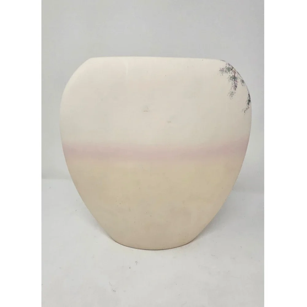 Vtg Tu Su's 1990 pillow vase southwest native American carved 3D signed‎ pottery